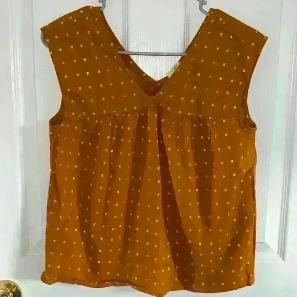 💚 Rusty Orange/Brown XS Top - Picture 2 of 5